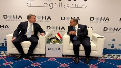 وزير الخارجية يلتقى مع رئيس المنتدى الاقتصادى العالمى