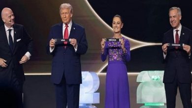 ترامب ورئيسة المكسيك ورئيس وزراء كندا يشاركون فى سحب قرعة مونديال 2026