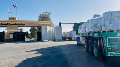 قافلة “زاد العزة” الـ 163 تدخل إلى الفلسطينيين فى قطاع غزة