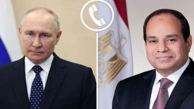 الرئيس السيسى يبحث هاتفيا مع نظيره الروسى مستجدات الأوضاع الإقليمية والدولية